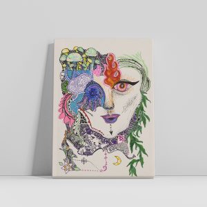"Behind My Face" by Natarowei | Canvas Print