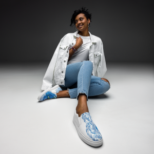 “Hiding” by Natarowei | Women’s Slip-On Canvas Shoes