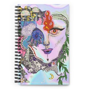 "Behind My Face" by Natarowei | Spiral Notebook